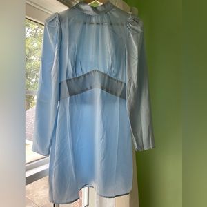 reformation samuel dress silk blue